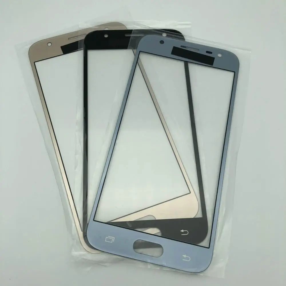 2pcs/bag front Outer glass for samsung J330 LCD display Screen cracked Tempering glass panel