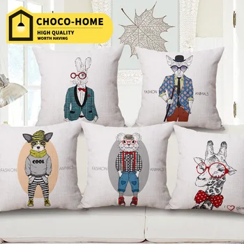 

Original home cushion hold throw pillow cartoon fashion Mr animal sofa office home decorative pillow neck roll colors 45*45cm