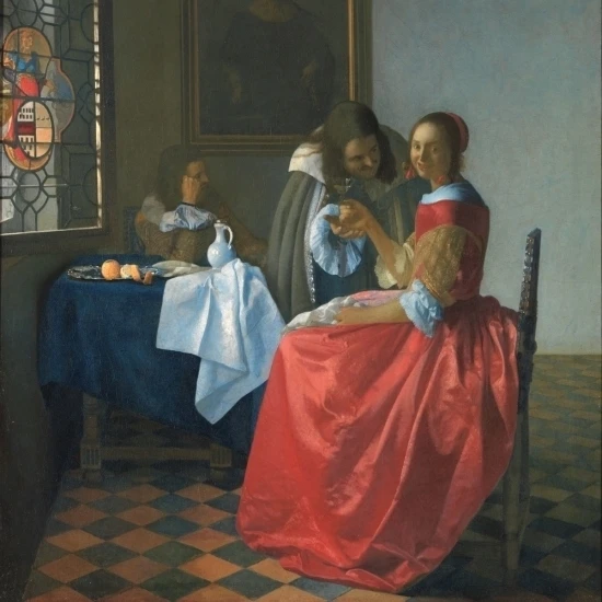 The Girl With A Wineglass Poster Print by Johannes Vermeer (36 x 54)