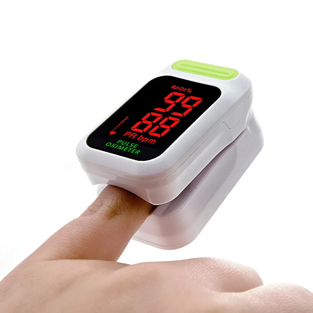 

Finger Pulse Oximeter With Case Blood Oxygen Saturation Monitor Fingertip Oximeter Heart Rate SPO2 HD LED Aturator Pulsioximetro