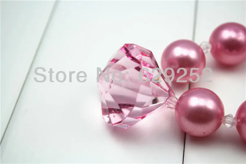 10 шт. в партии Розовый жемчуг коренастый bugglegum детьми цвету смесь бисера ожерелье CB029