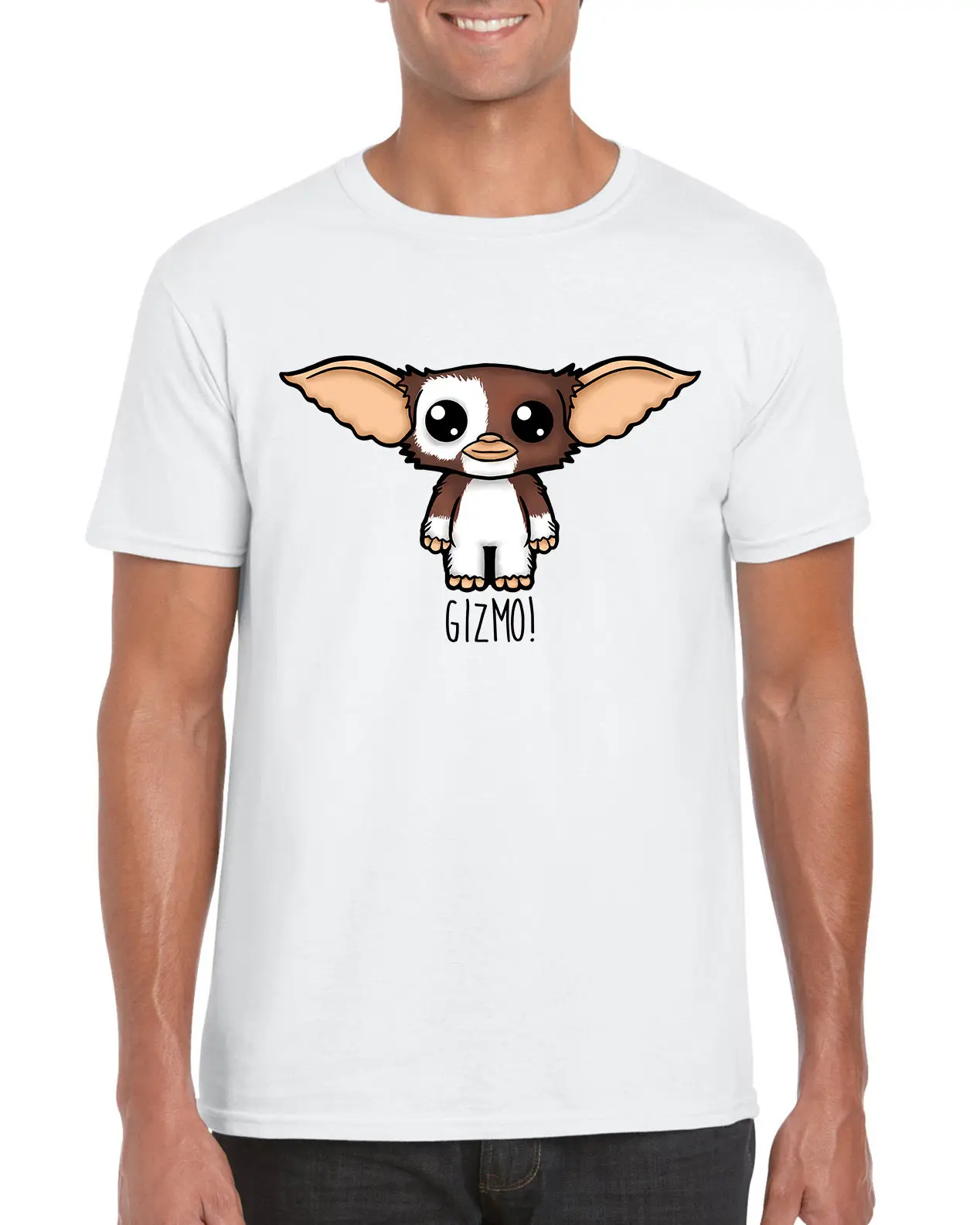&quotGizmo!&quot Милая футболка Gizmo Gremlins Mogwai с графическим рисунком Повседневная