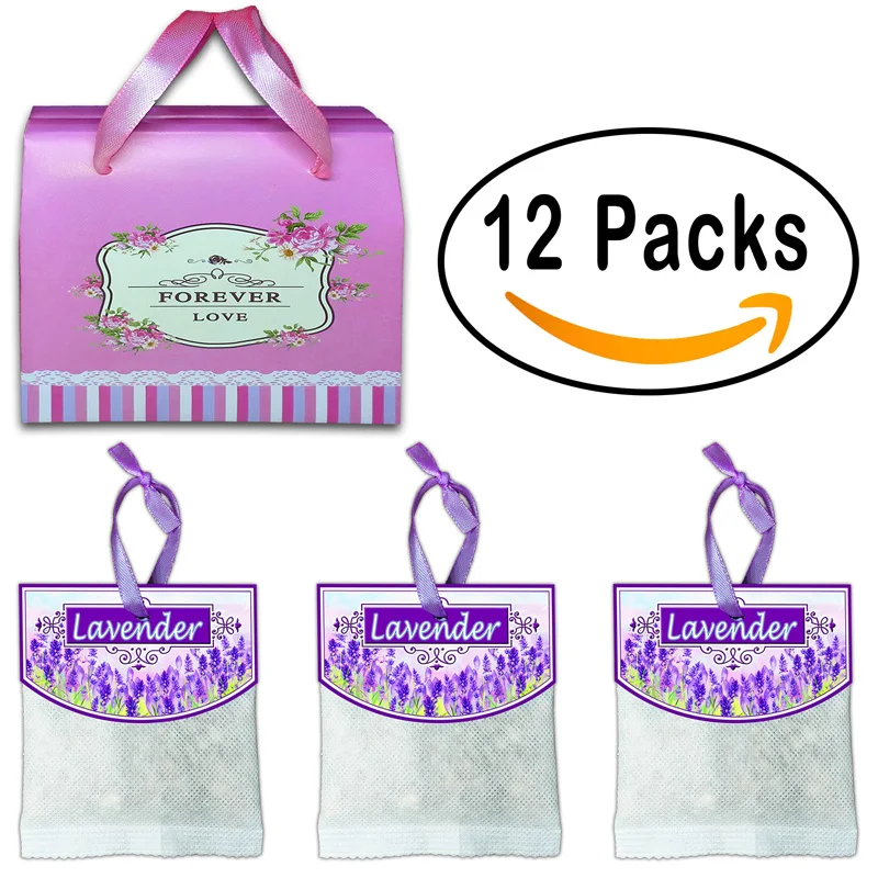 12 Packs Best Moth Protection Repellent, Lavender Sachets for Drawers