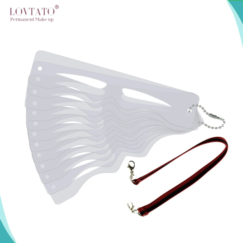 

2018 New Microblading Accesories Reusable Eyebrow Desgin Belt Eye Brow Diy Drawing Guide Styling Shaping Microblading 12pcs