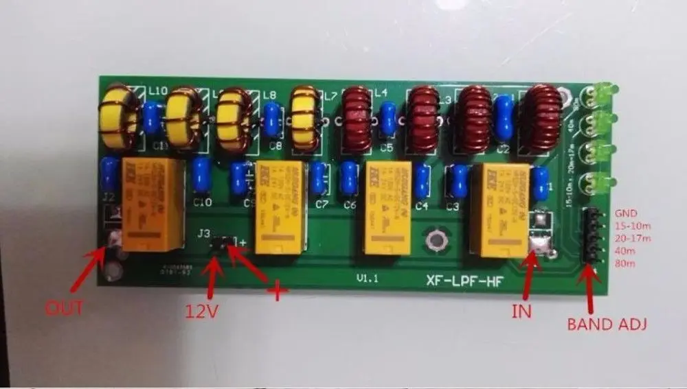 1 шт в собранном виде 12v 100W 3,5 МГц-30 МГц Усилитель Мощности HF с фильтром нижних частот