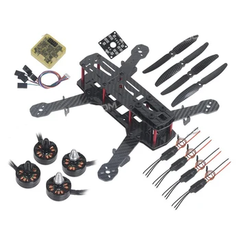 

QAV250 250mm Quadcopter Frame CC3D EVO Controller 2204 2300kv Motor 12A Simonk ESC Flysky I6 FS-i6 for RC FPV Racing Drone