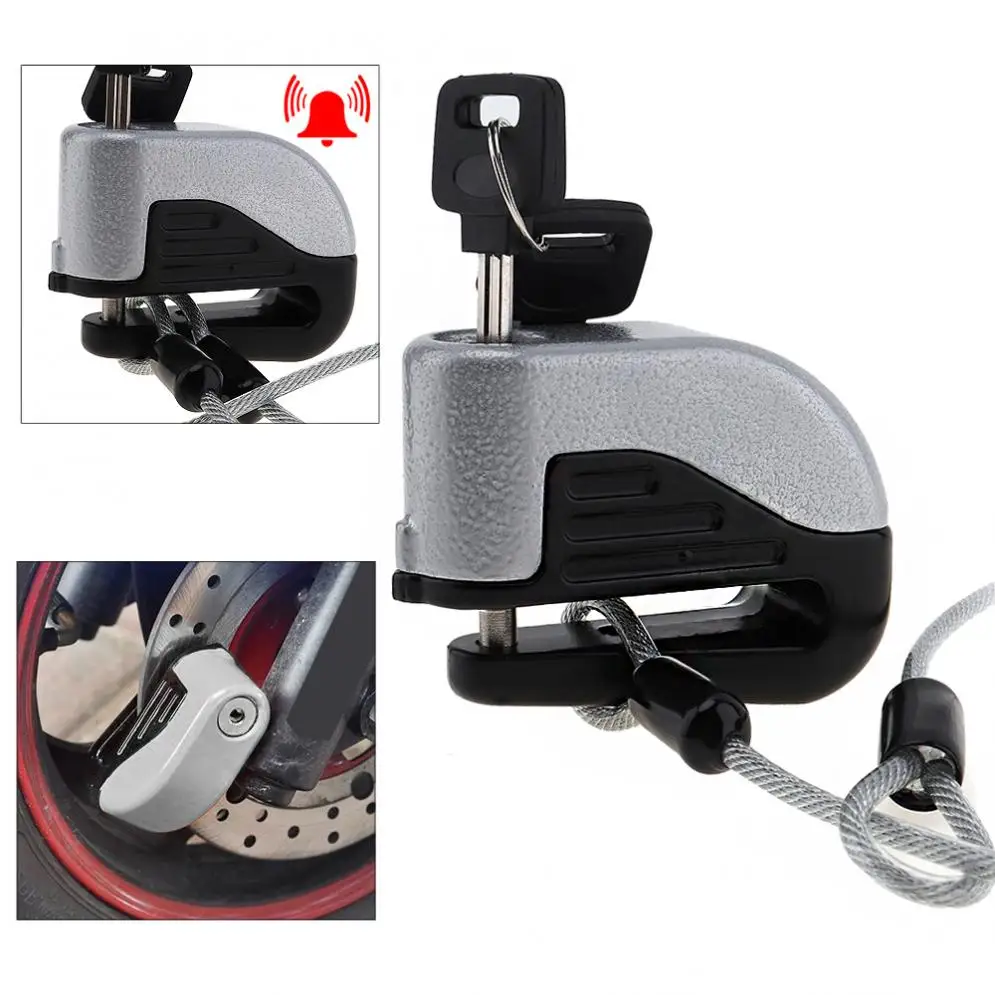 

Rustproof Reinforced Cylinder Alarm Bike Disc Brakes Lock with 100cm Steel Lock Wire Rope for Motorcycle / Electric Bicycle