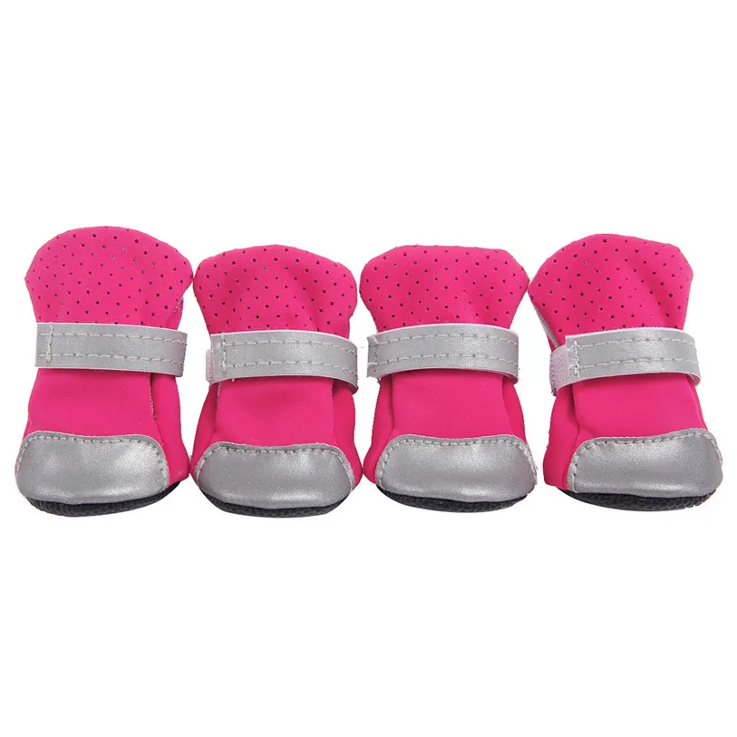 5 Sizes Anti-slip Shoes for Dogs Cats 4PcsSet Reflective Dog Boots Summer Dog Rain Shoes Puppy Sneakers Pet Supplies 40DC26 (11)