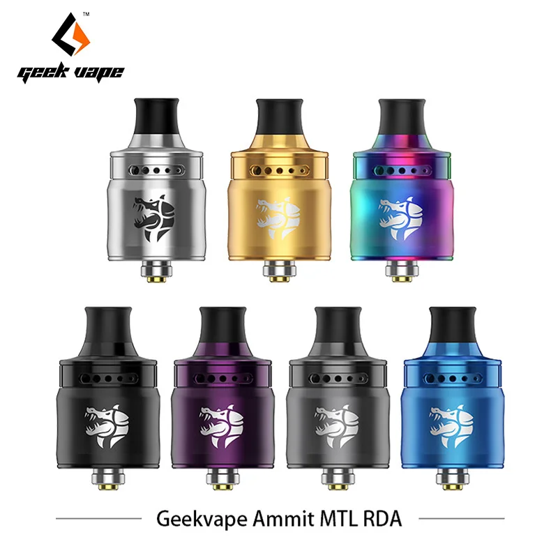 

Geekvape Ammit MTL RDA three-dimensional airflow system 12 airflow adjustment Electronic Cigarettes Atomizer 510 connector Vape