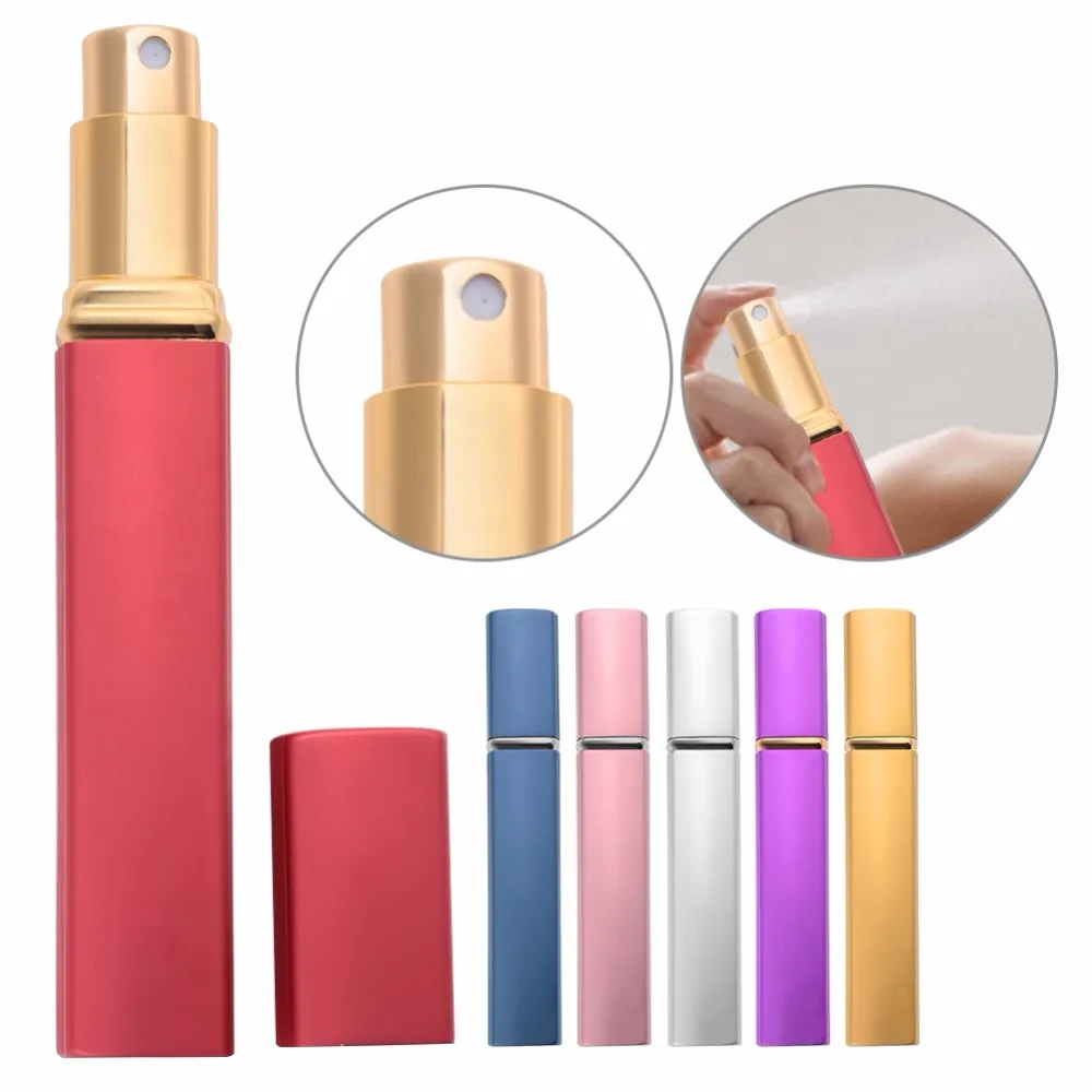 

10ml 12ml Travel Mini Refillable Empty Atomizer Bottles Scent Pump Spray Case airless pump cosmetic container Drop Ship