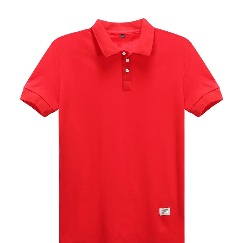 Red Одноцветное Цвет Для мужчин поло Slim fit 8 цветов рубашки поло человек короткий рукав комфортно отложным воротником дизайнерские футболки - Цвет: Red