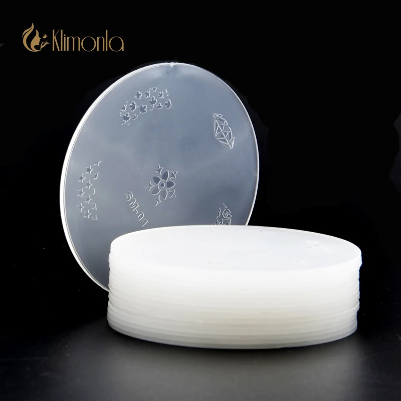 

8pcs Round Nail Stamping Plates Flower Line texture Image Plates Space Transfer Nail Art Stencil Manicure Template Stamp Tools