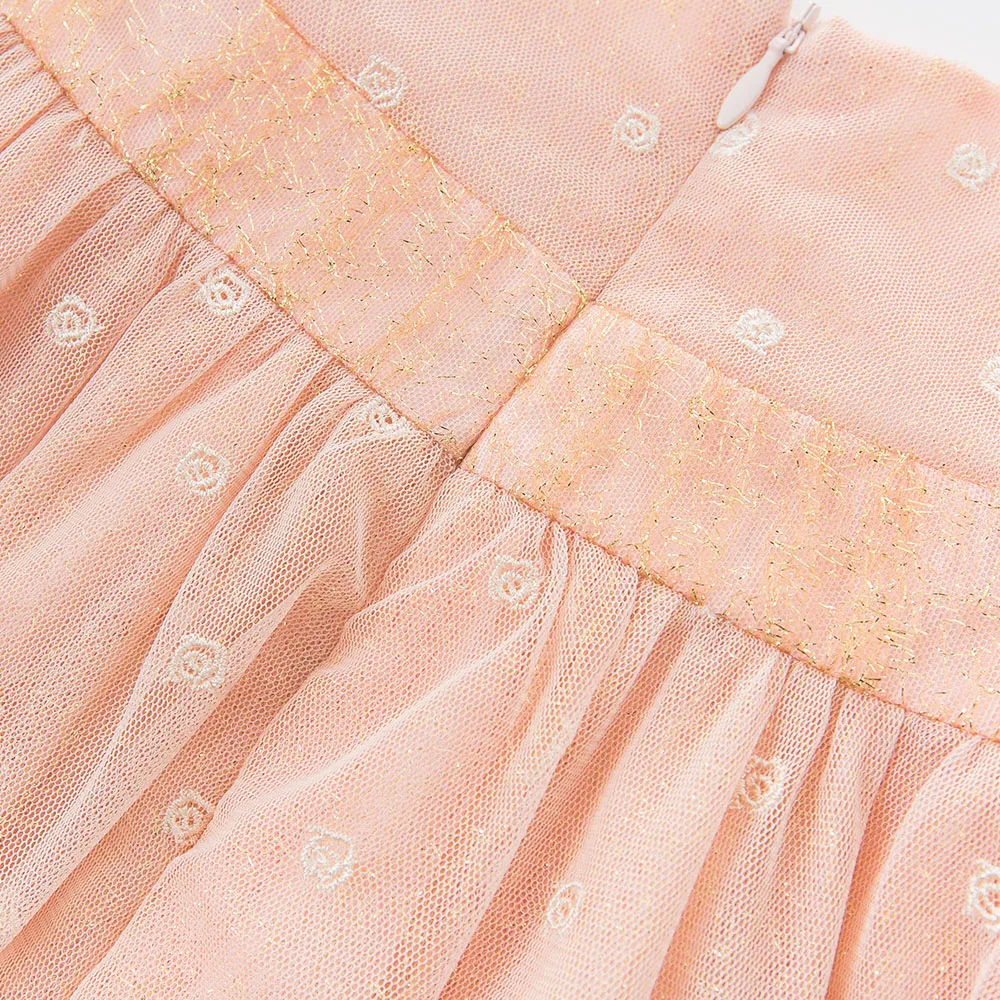 Dave bella/платье принцессы для маленьких девочек; стильная детская одежда розового цвета с цветочным рисунком; детское платье для малышей; DB5196