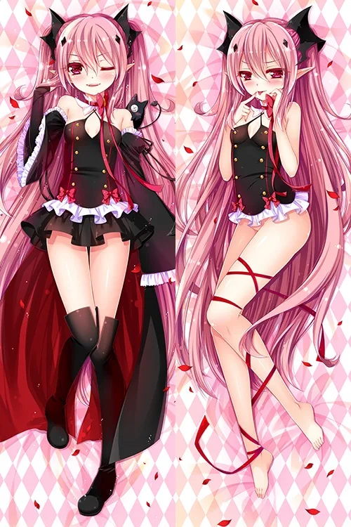 Японское аниме Серафим конца Owari no Seraph Tepes Krui Наволочка Чехол обнимающий тело H2889 Dakimakura