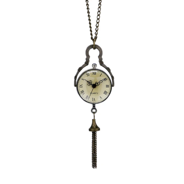 Antique Vintage Big Glass Ball Bull Eye Necklace Quartz Pocket Watch Gift P10 Fr Antique Vintage Big Glass Ball Bull Eye Necklace Quartz Pocket Watch Gift P10 Fr