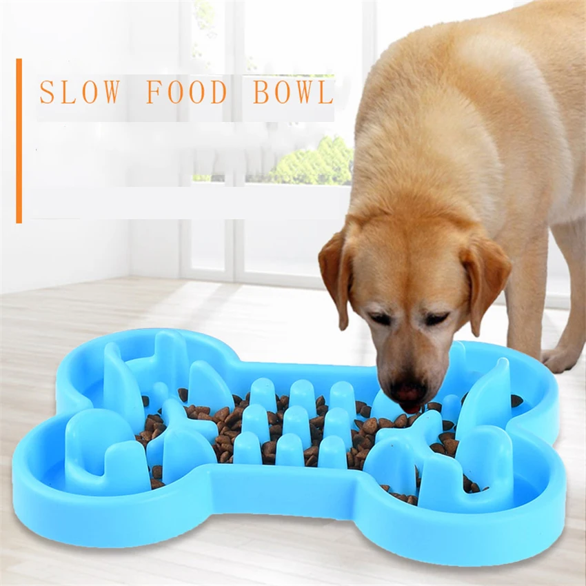 Durable Silicone Pet Dog Cat Interactive Slow Food Bowl Anti-Slip Anti-Gulping Dog Feeder Dishes For Feeding Large Dog Bowls