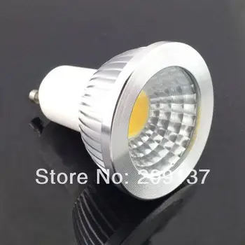 

Free shipping 85-265V dimmable E27 GU10 COB 7W LED lamp light led Spotlight White/Warm white led lighting