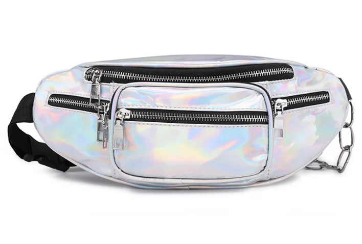 

New Tide Street Trend Laser Unisex Fanny Pack Men Women Hip-hop Shoulder Waist Bag Personality Sports Belt Chest Bag D191