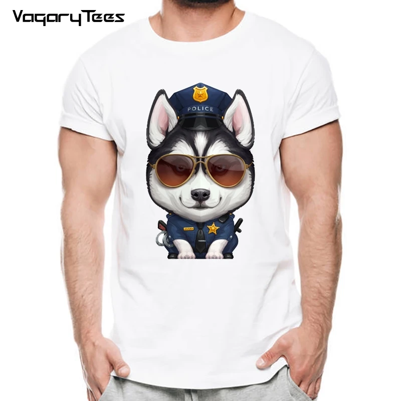 

New Husky 3d Print Tshirt dog Women/Men Fashion Summer Short Sleeve TeeTops Novelty tee tops Siberian Husky Police t shirt