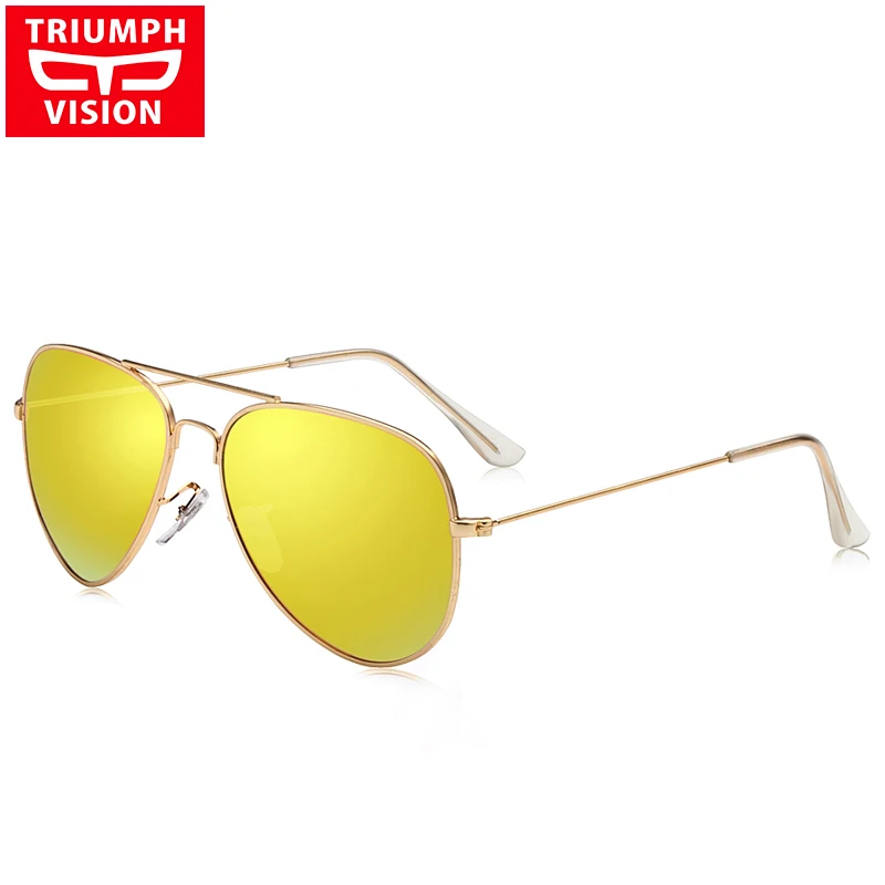 Triumph Vision, 8 цветов, зеркальные линзы, поляризационные женские очки пилота, солнцезащитные очки, Оттенки для женщин, металлический, полный обод, светильник - Цвет линз: 020