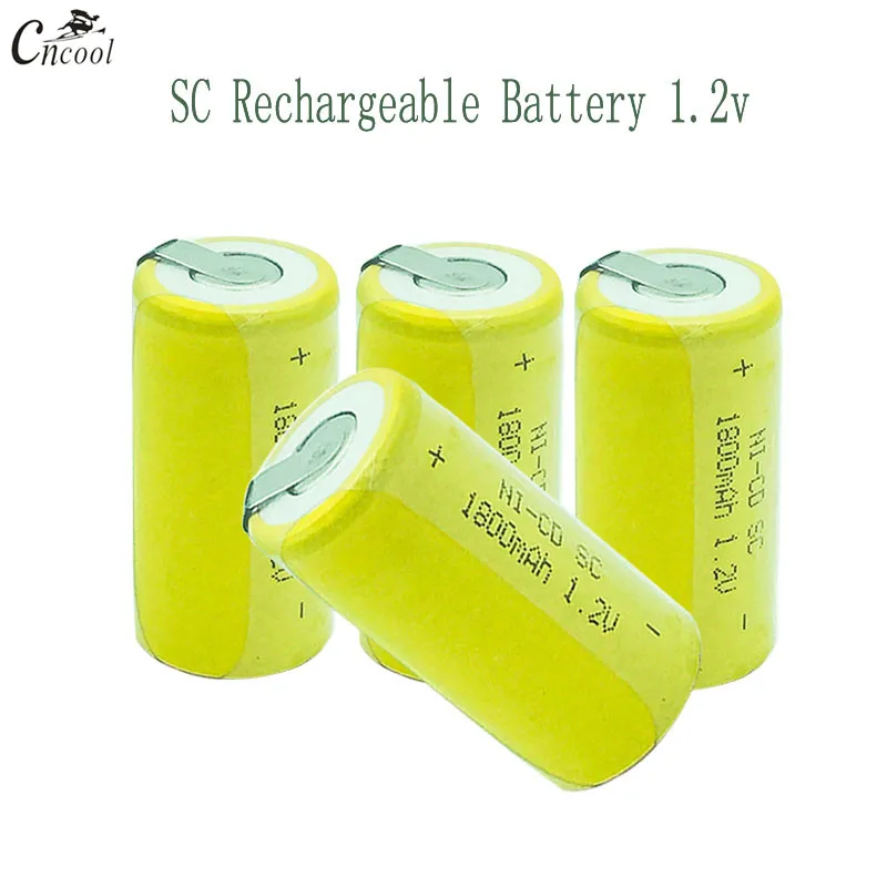 High Quality 4 Pcs/otT SC battery 1800mAh rechargeable Sub C 22420 with an Extension Cord Processed into Tools Battery Pack | Электроника
