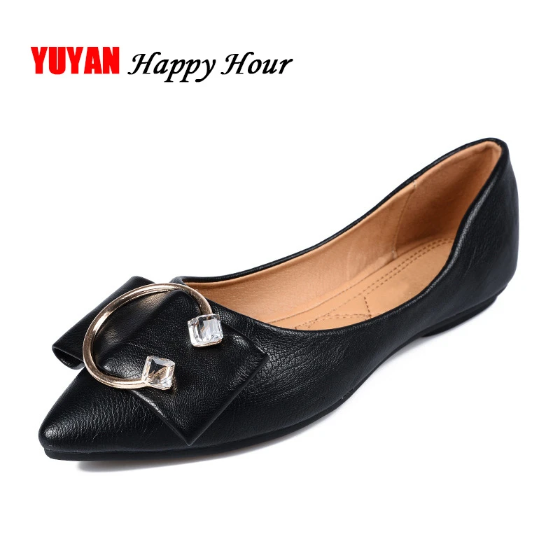 soft leather pointed toe flats