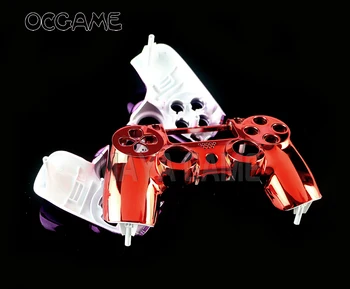 

OCGAME Replacement Chrome Housing Top Front Upper Shell Case Cover Repair for Playstation 4 PS4 Wireless Controller