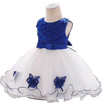 

Girl First Birthday Floral Tutu long-sleeves Flower Ball Gown Dresses for Girls Toddler Baby Girls Newborn Vesitdos 0-6-12-24 M