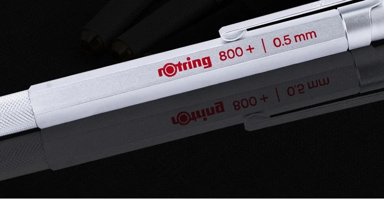 Rotring 800+ механический карандаш 0,7/0,5 мм Металл серебро/черный многофункциональная ручка дизайн карандаш для рисования, конденсаторная ручка, стилус