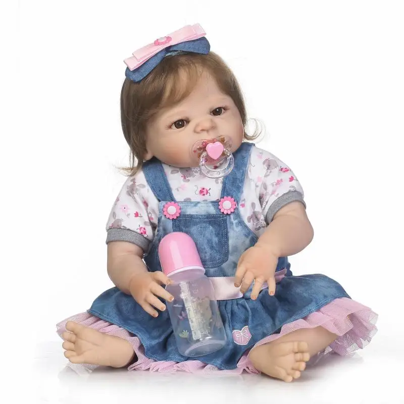 NPK 23 &quotПолное Тело силикона Reborn Baby ручной работы lol винил Младенцы reborn куклы Bebe
