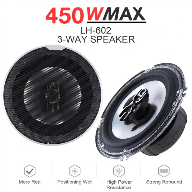 Altavoces estéreo de música para coche, Subwoofer de frecuencia de rango  completo, 2 piezas, 6 pulgadas, 600W, 4 vías - AliExpress