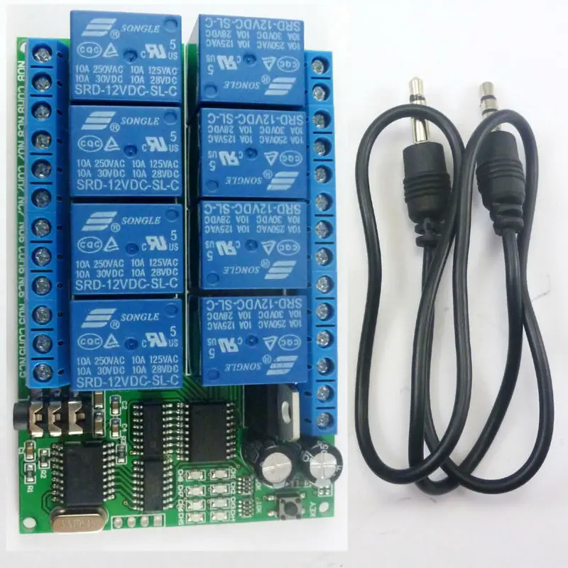 AD22A08 DC 12 в 8 каналов DTMF реле MT8870 декодер телефонный пульт дистанционного