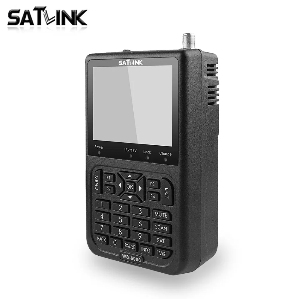 

Satlink WS-6906 DVB-S Receiver Digital Satellite Finder Meter Sat HD TV Antenna Outdoor Signal Detector Adjust Sat Dish MPEG-2