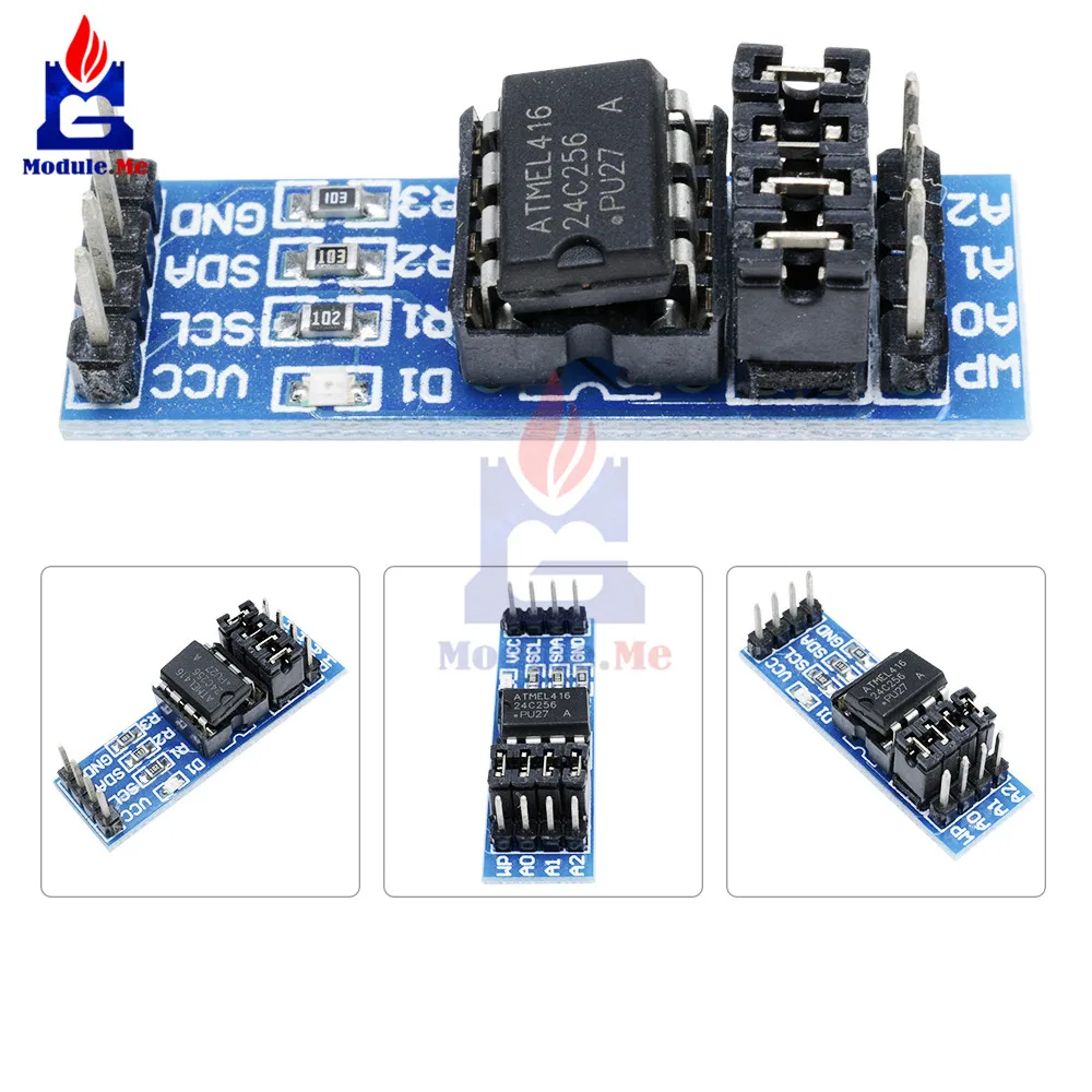 Новый AT24C256 I2C IIC интерфейс EEPROM модуль памяти 8P чип источник питания индикатор Pull Up