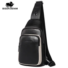 BISON DENIM 2016 High Quality Cross body bags men leather genuine designer Messenger bags for men