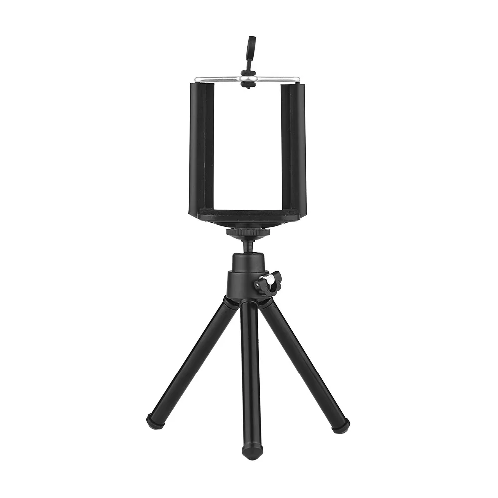 2 Section Extendable Mini Tabletop Tripod + Adjustable Phone Holder