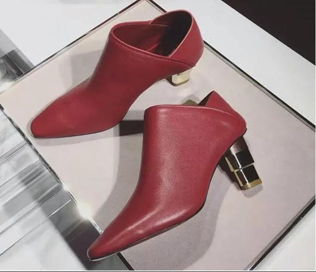 soft leather high heels