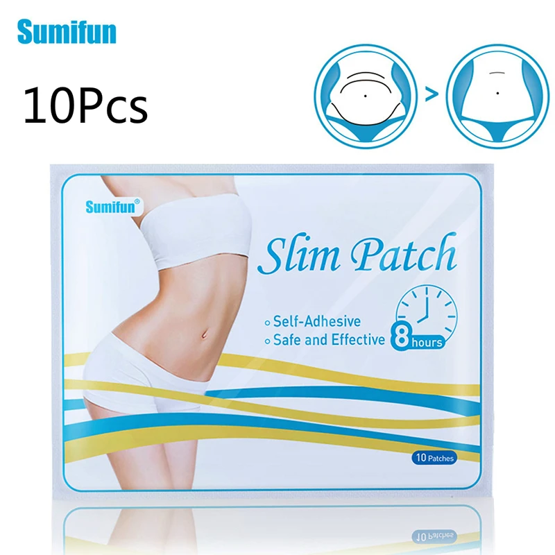 10Pcs/lot Quick Slimming Patch Belly Slim Patch Abdomen Slimming Fat Burning Navel Stick Weight Loss Slimer Tool