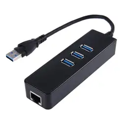 USB 3,0 3 Порты и разъёмы Ethernet USB 3,0 хаб адаптер 10 Гбит/с Gigabit Ethernet для портативных ПК