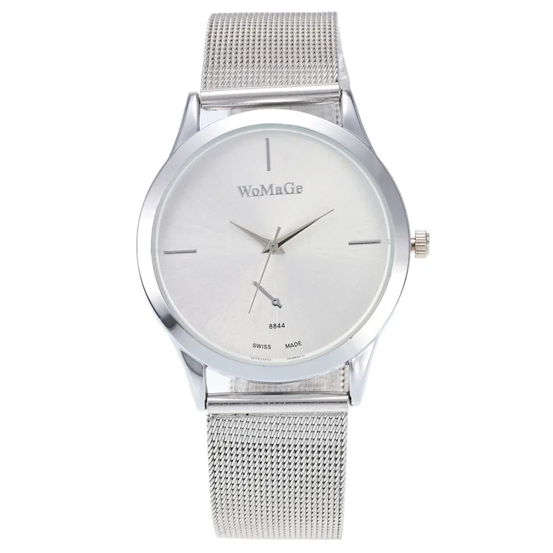 Fashion Women's Watches Simple Stainless Steel Mesh Strap Quartz Watch Rose Gold Wrist Watch Clock relogio feminino Y09 (6)