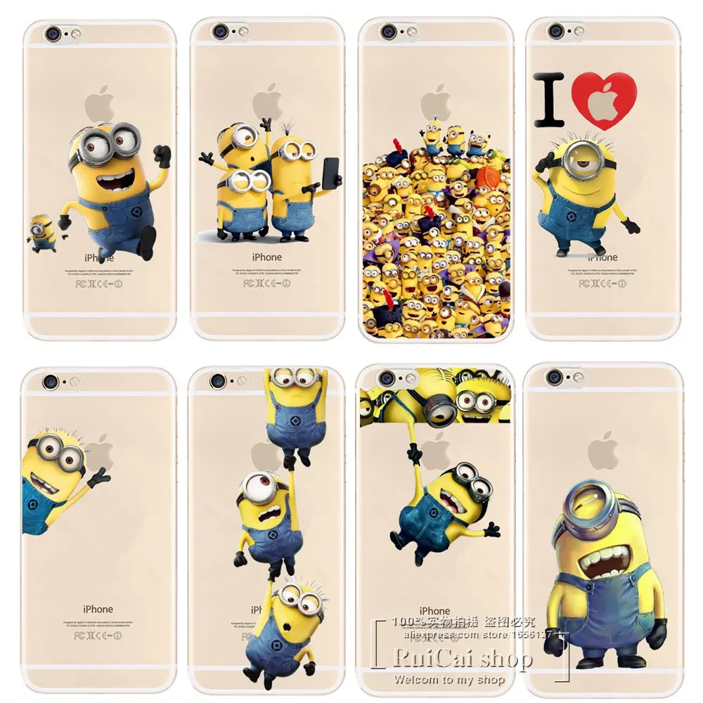 

New Arrival Minions Cases For iPone 6 Super Cute Design Case Cover For Apple iphone 6 6S 4.7 inch Free Shipping