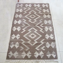 Тканевый килим народный ковер французский кантри Декор геометрический Коврик спальня Натуральная Овечья шерсть