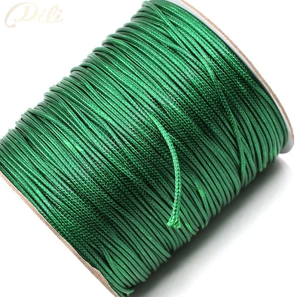 15 метров 1,5 мм Вощеная Веревка ожерелье Вощеная струнная нить шнур вощеный хлопковый шнур ремешок для браслета - Цвет: dark green