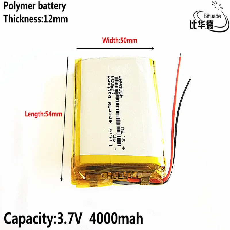 3,7 V 4000mAh 125054 литий-полимерный аккумулятор MP3 MP4 навигационные инструменты маленькие игрушки и другие продукты универсальный аккумулятор