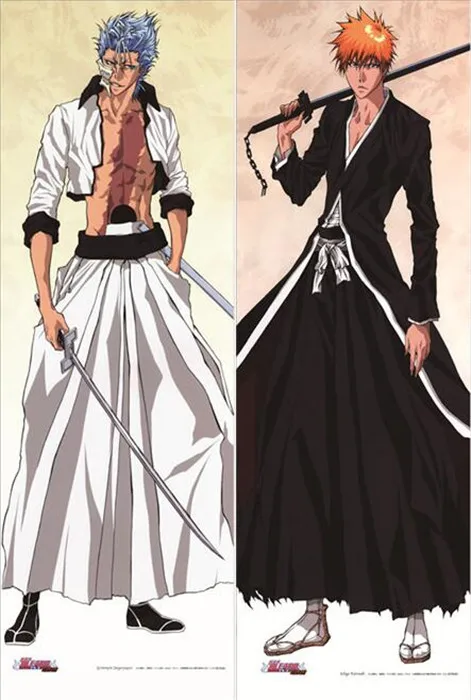 Ulquiorra Cifer and Grimmjow Jaegerjaques Anime Body Pillow Cover Featuring Characters from Bleach - Burichi Ichigo Kurosaki Design image 4