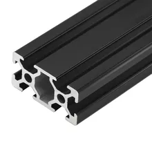 Riel lineal para impresora, carril europeo estándar de aluminio anodizado, negro, extrusión de perfiles 100-800 mm, CNC 3D, 1 unidad, 2040
