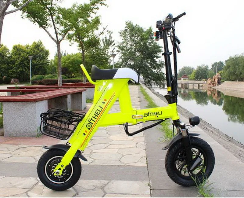 Discount Venividivici Super light Mini-electric bike with Basket folding female small electric car lithium battery adult scooter 32