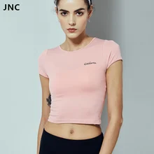 Калифорния девушка легкие тренировки футболки Йога футболки для Для женщин розовый Упражнение кроп топы и шорты рукава рубашки Activewear