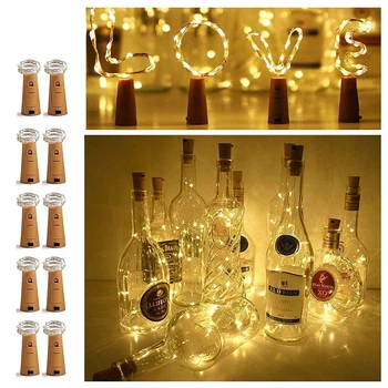 

20 LED Bottle Cork String Light Wine Bottle Fairy Mini Copper Wire Battery Operated Starry light for DIY Christmas Wedding Decor