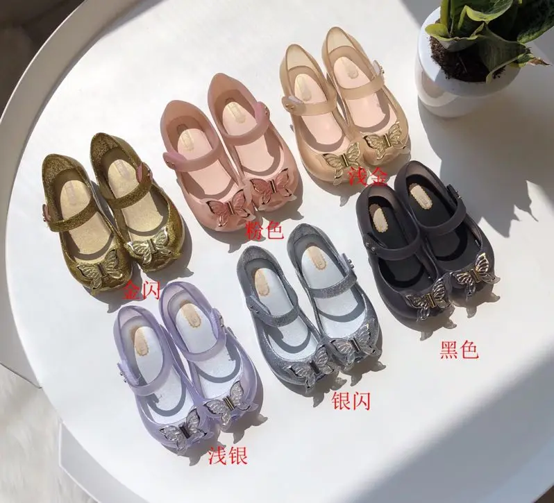 

Melissa 3D Bow 2019 New Original Girl Jelly Sandals Kids Sandals Children Beach Shoes Non-slip Toddler Shoes